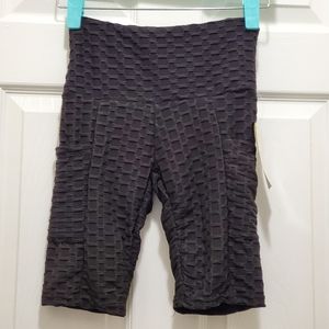 Eye Candy Honeycomb Textured Black Bike Shorts Sz M